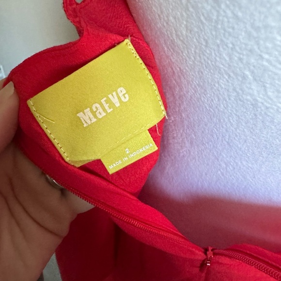 Anthropologie Maeve Red Double Layer Crochet Strap Tank Mini Dress Womens 2 - Picture 5 of 6